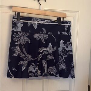 Athleta Floral Navy Tennis Skirt- Sz S